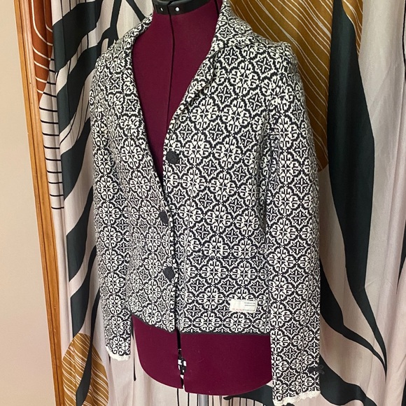Odd Molly Jackets & Blazers - Odd Molly Black and White Patterned Blazer BNWoT